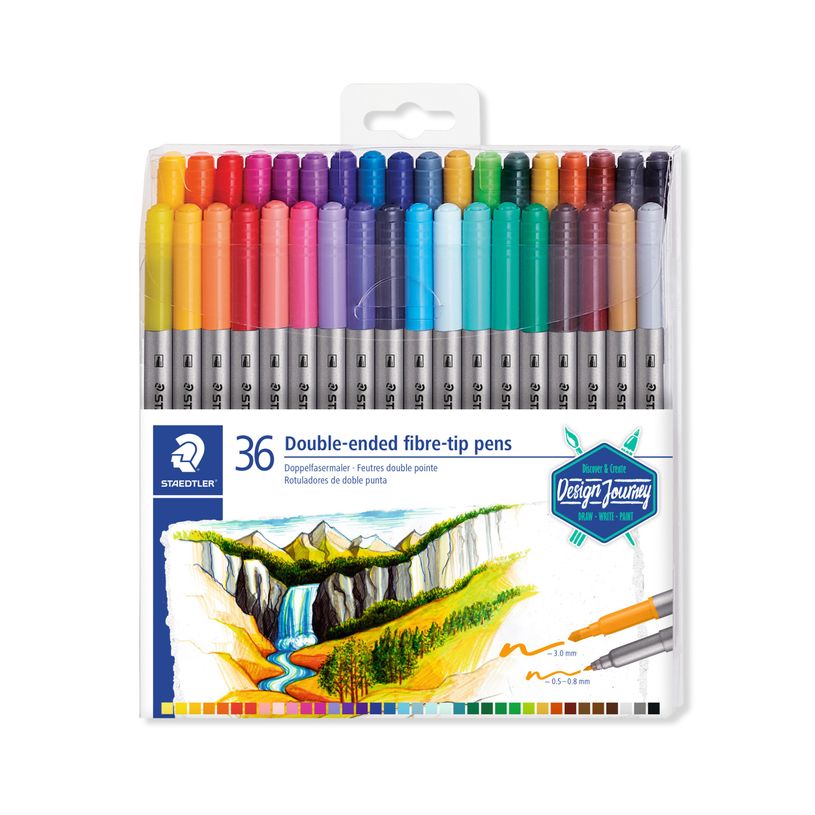 4007817188576-STAEDTLER - 36 Feutres de coloriage - double pointe fine et large-P_400004068_1-0