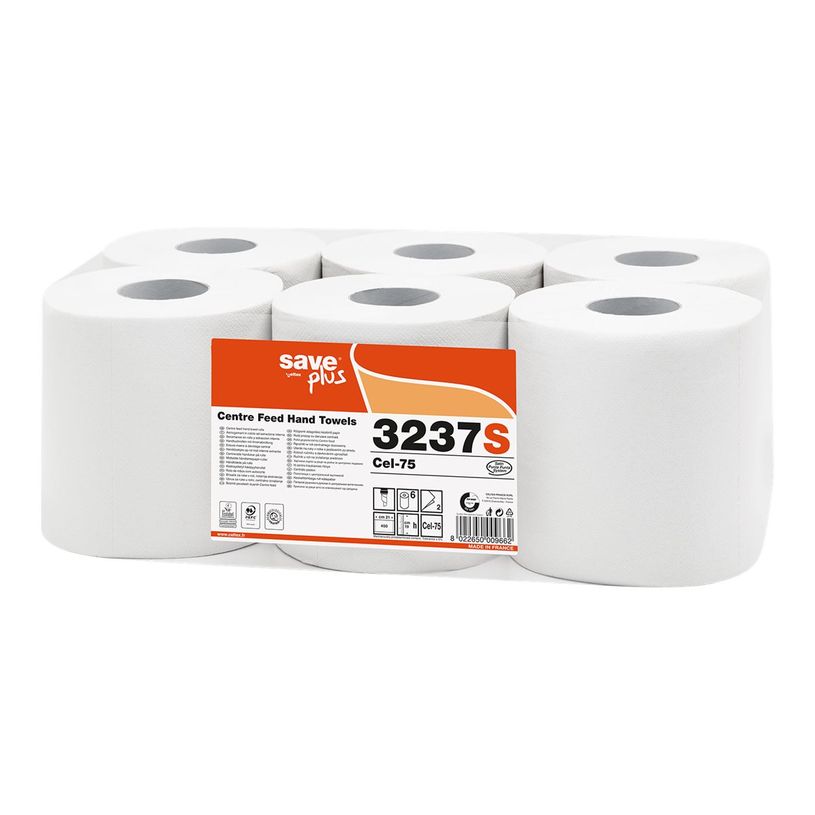 8022650009662-Industrie Celtex - Essuie-mains 450 feuilles - 19 x 21 cm - bobine à dévidage central - -P_400004304_1-0