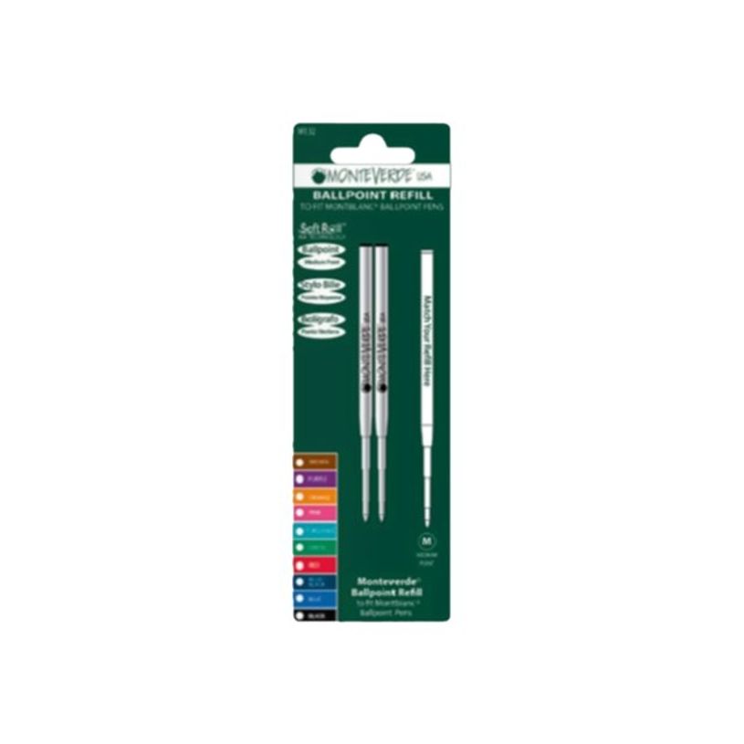 080333884928-Monteverde - 2 Recharges pour stylo à bille - bleu - pointe moyenne-P_400004330_1-0
