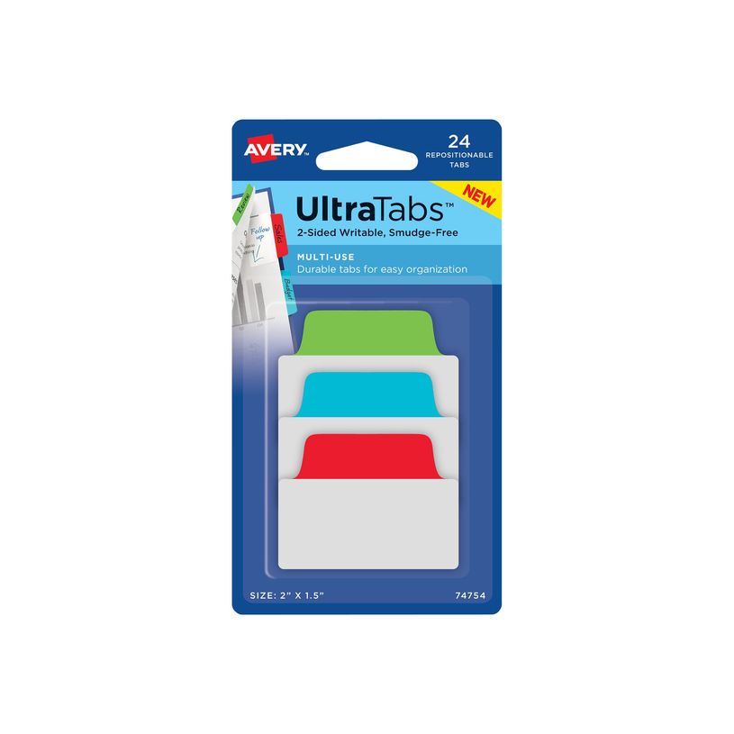 5014702135798-Avery UltraTabs - 48 Marque-pages/onglets adhésifs - couleurs assorties-P_400004384_6-5