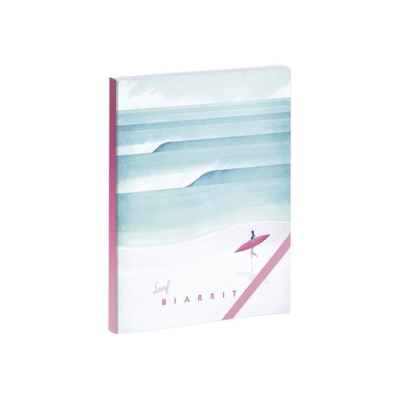 3700368754412-Carnet Premium 10,5 x 13,9 cm - Travel trip Blue Art - Biarritz-P_400004546_1-0