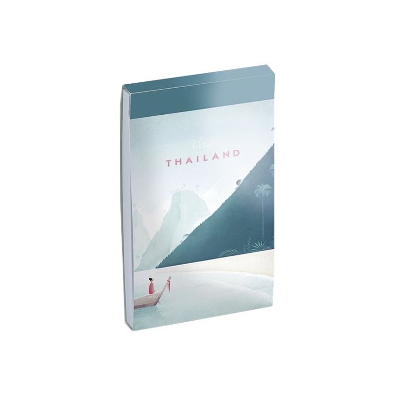 3700368754245-Bloc-notes 7,5 x 11,5 cm - 130 pages unies - Travel trip Blue Art - Thaïlande-P_400004552_1-0