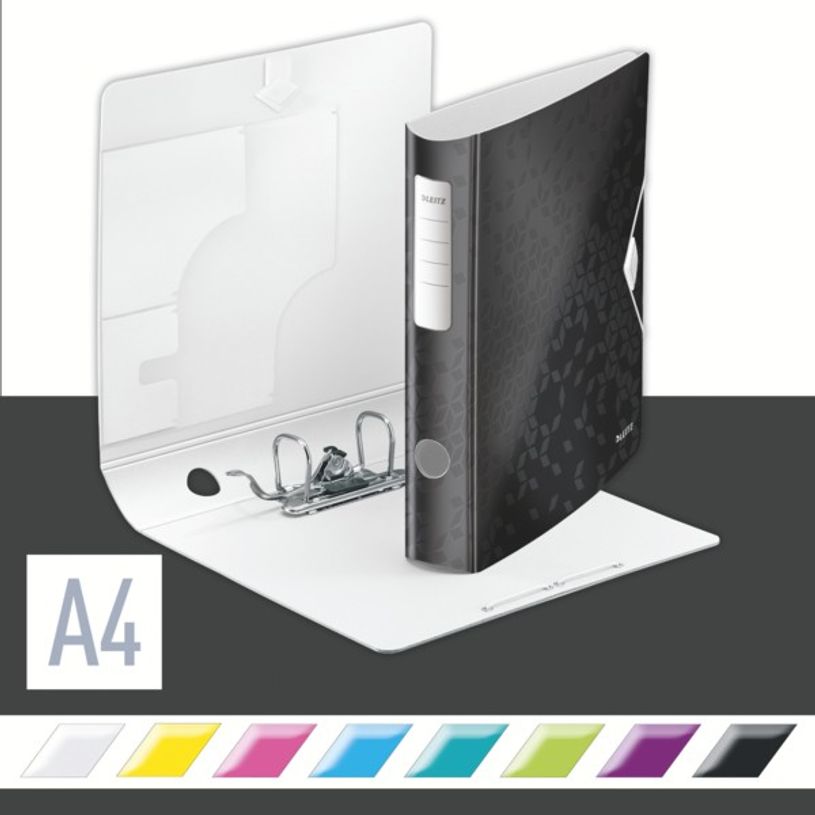 0404000046042-Leitz WOW - Classeur à levier 180° - Dos 80 mm - A4 - pour 500 feuilles - noir-P_400004604_3-2
