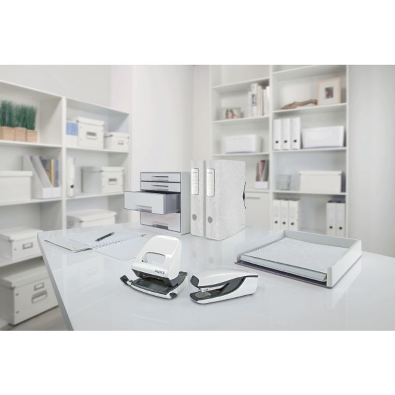 0404000046059-Leitz WOW - Classeur à levier 180° - Dos 65 mm - A4 - pour 350 feuilles - blanc-P_400004605_6-5