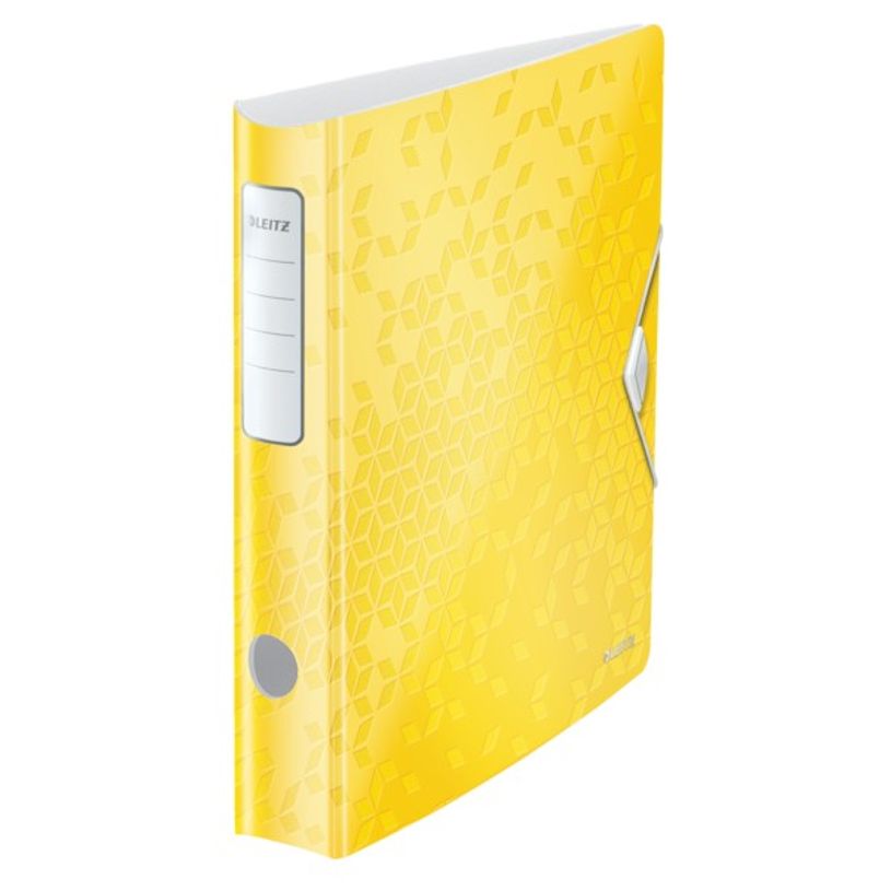 0404000046066-Leitz WOW - Classeur à levier 180° - Dos 65 mm - A4 - pour 350 feuilles - jaune-P_400004606_1-0