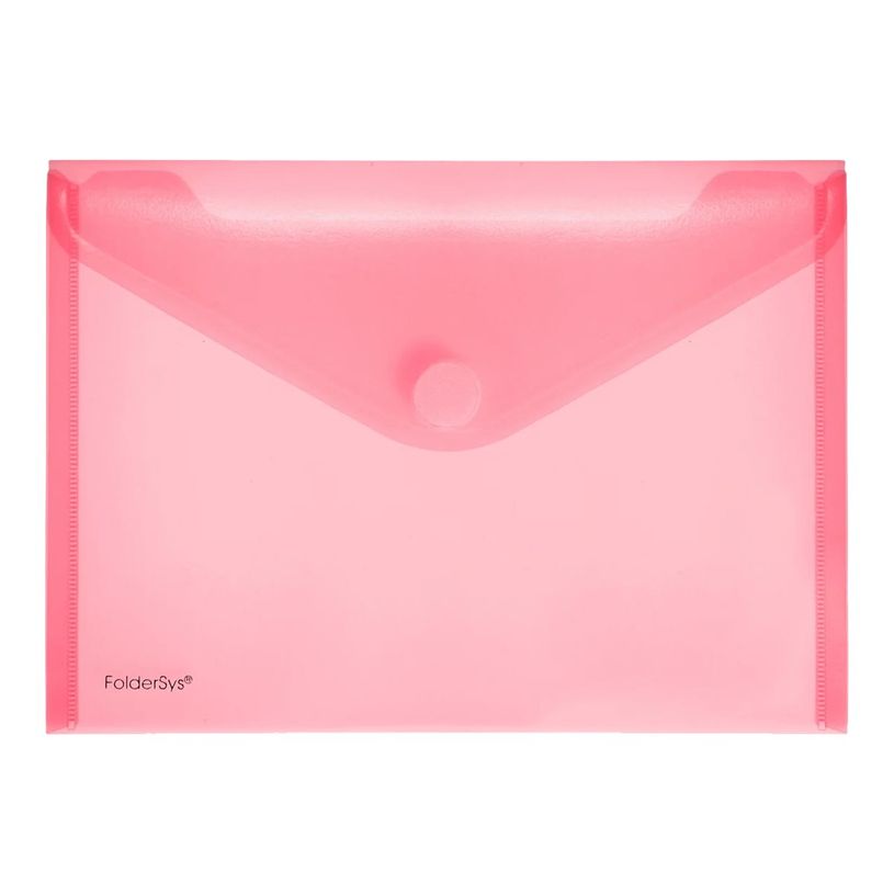 4250037413120-FolderSys - Pochette - pour A5 - capacité : 90 feuilles - paysage - rouge transparent-P_400004618_1-0