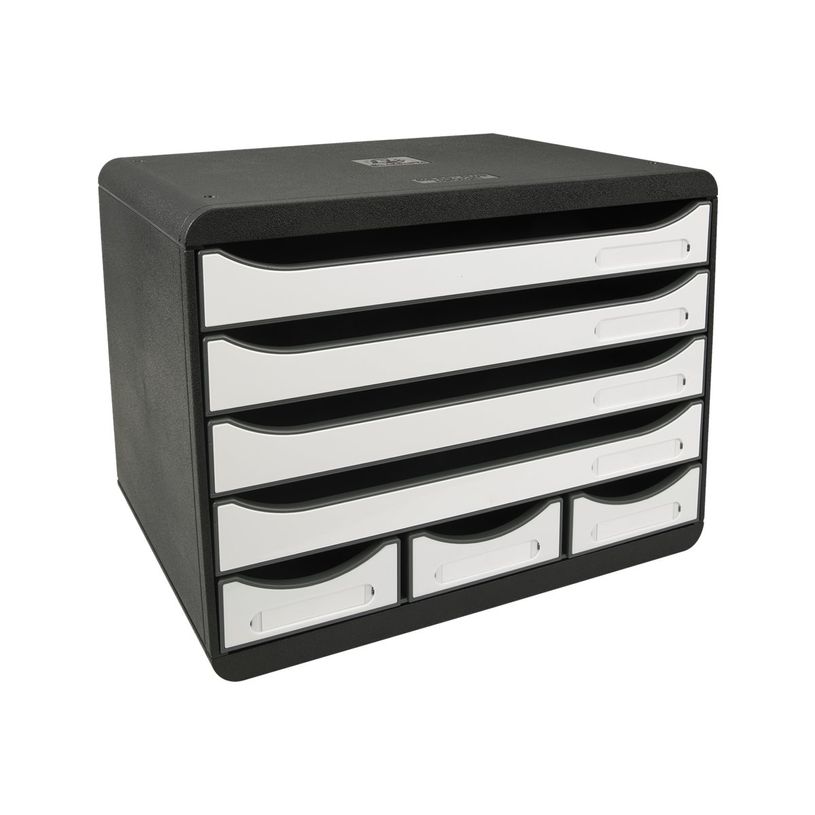 9002493424418-Exacompta Store-Box Mini - Module de classement à l'italienne 7 tiroirs - noir/blanc bril-P_400004656_2-1