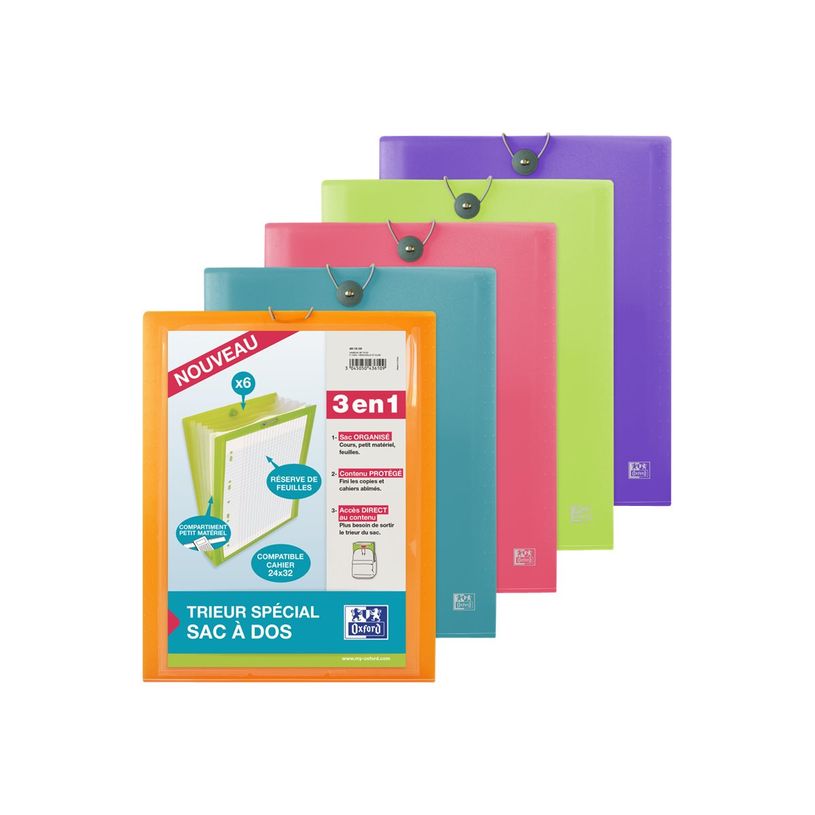 3045050436109-Oxford School Life - Trieur extensible 6 positions (spécial sac à dos) - disponible dans-P_400004726_1-0