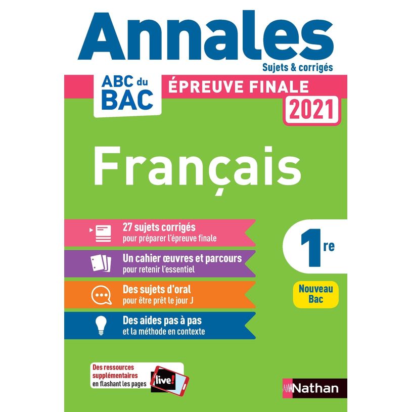 9782091575308-Annales Bac 2021 - Français 1re - Sujet et corrigés-P_400004795_1-0