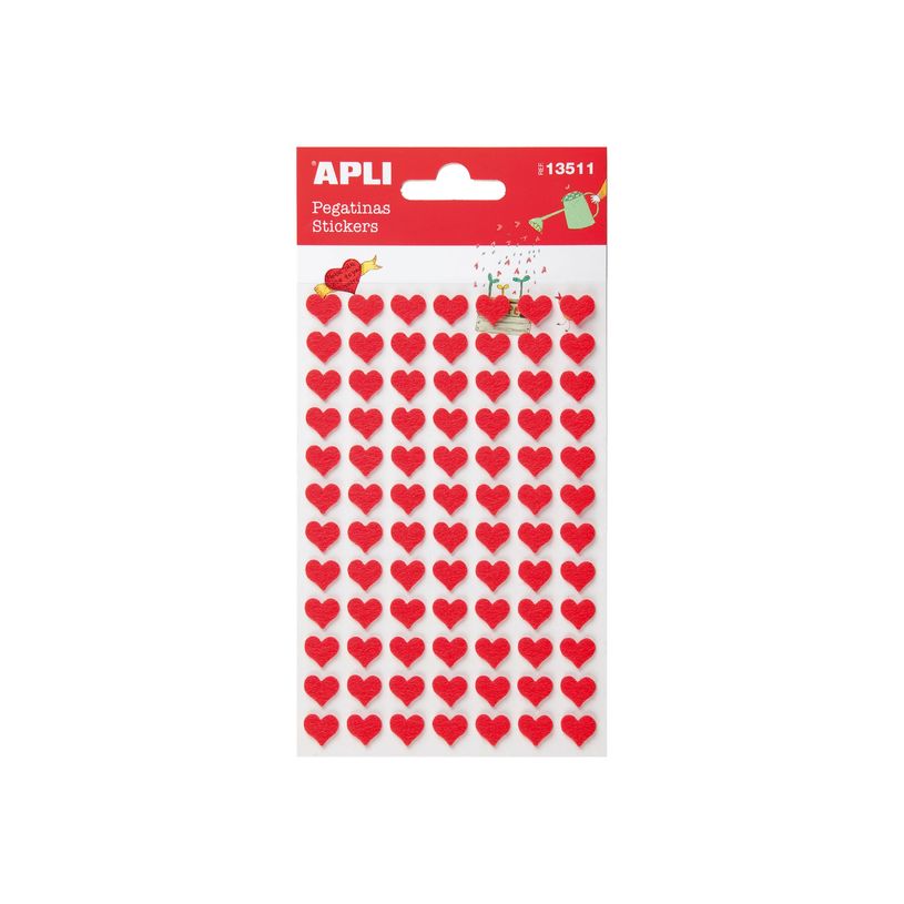 8410782135111-Apli Kids - Stickers feutrine cœurs rouges-P_400004877_1-0