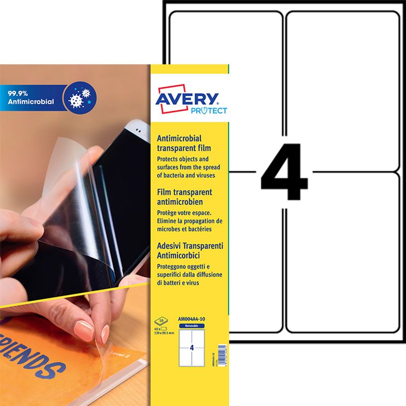 5014702142871-Avery - 40 Films Antimicrobiens - 139 x 99,1mm - adhésif amovible-P_400004889_2-0