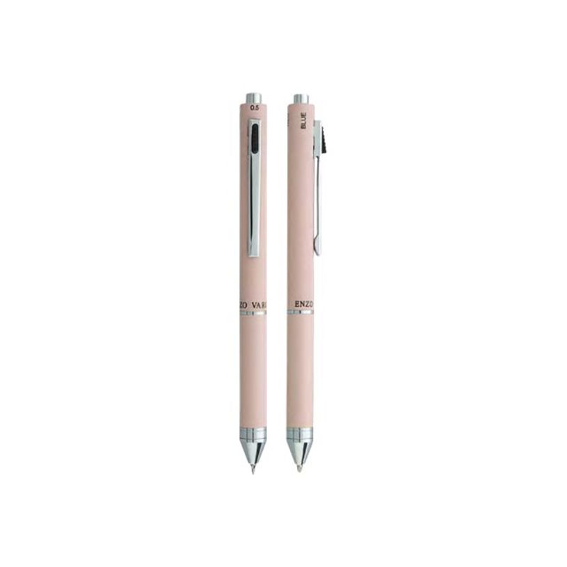 3219918252549-Enzo Varini - Stylo à bille 4 en 1 : 3 couleurs et 1 porte-mine - rose-P_400004960_1-0