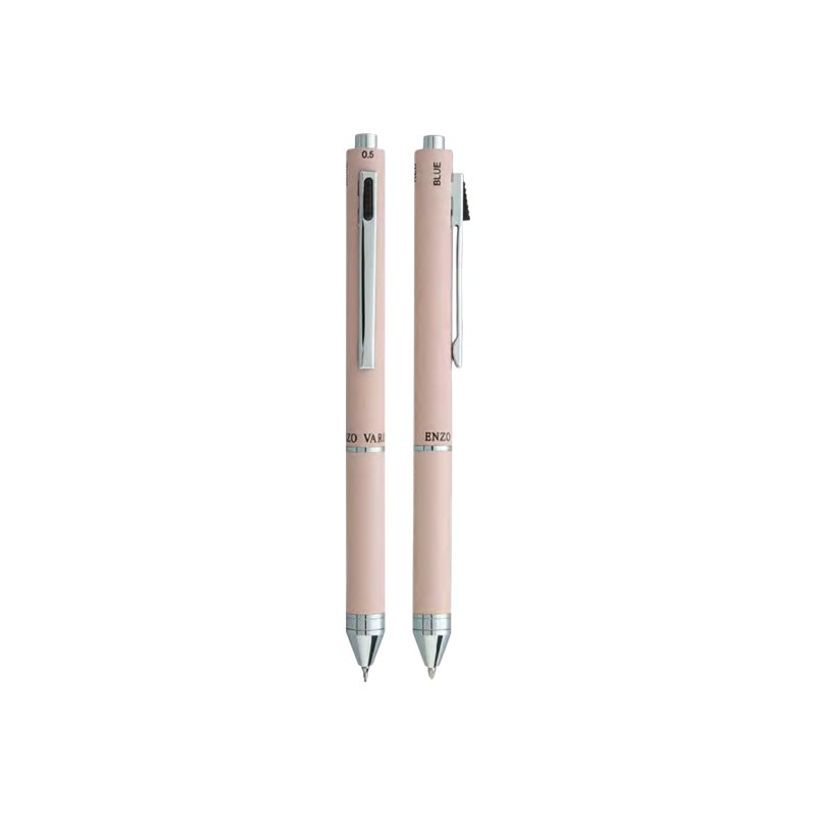 3219918252556-Enzo Varini - Stylo à bille 4 en 1 : 3 couleurs et 1 porte-mine - mauve-P_400004961_1-0