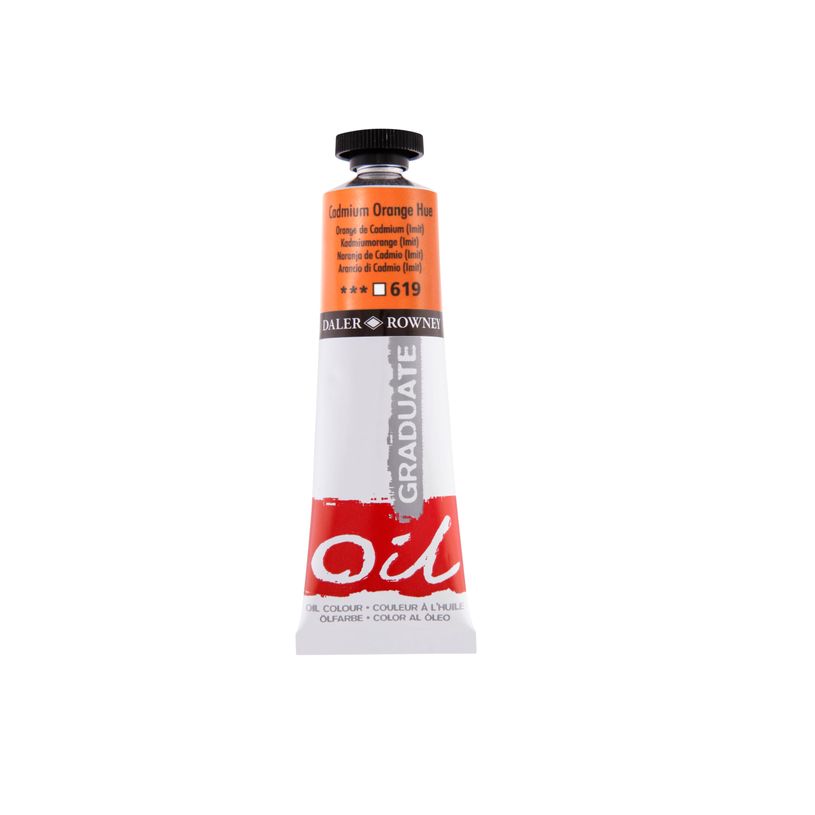 50807901-Daler-Rowney Graduate 619 - Peinture à huile - 38 ml - orange cadium--0