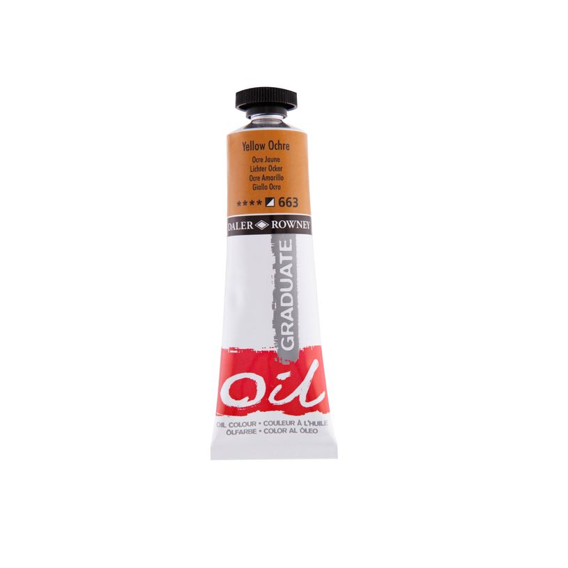 50808175-Daler-Rowney Graduate 663 - Peinture à huile - 38 ml - ocre jaune--0