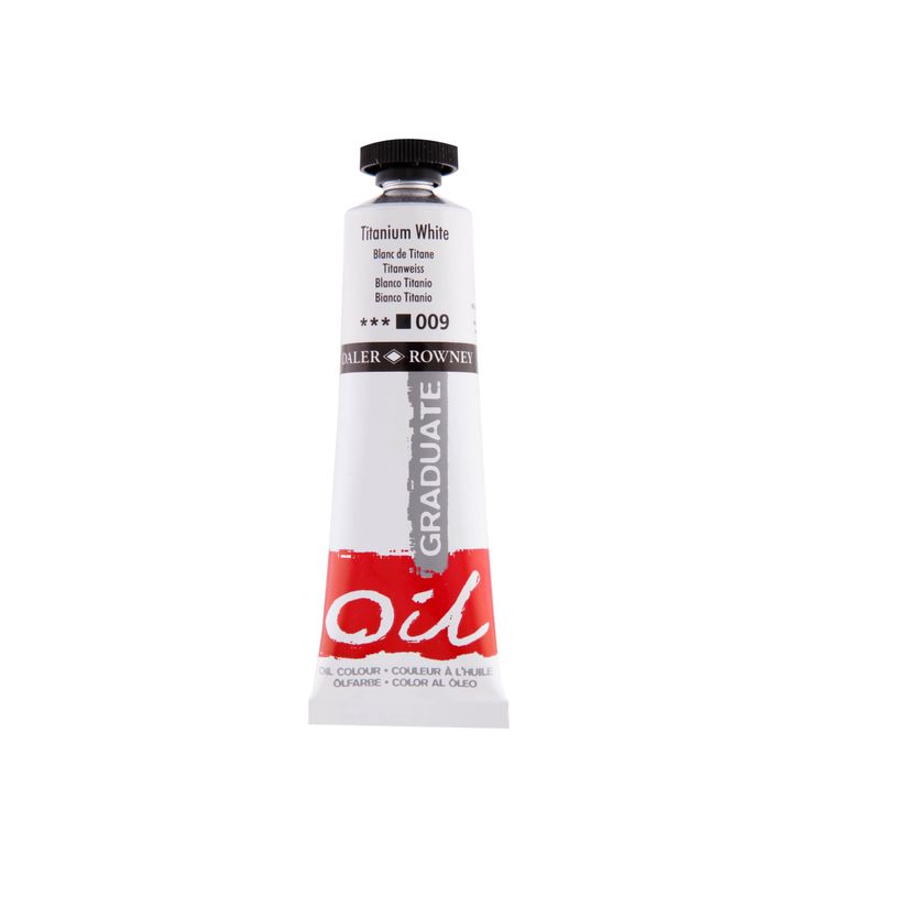 50808274-Daler-Rowney Graduate 009 - Peinture à huile - 38 ml - blanc de titane--0
