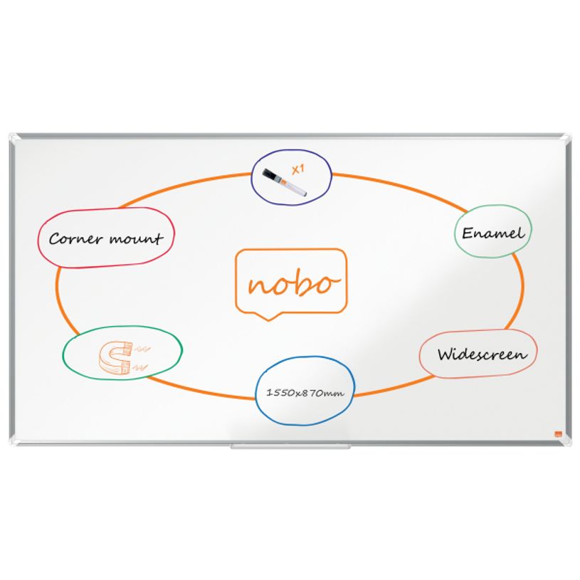 5028252611909-Nobo Premium Plus Widescreen - Tableau blanc émaillé - magnétique - 155 x 87 cm-P_400005005_1-0