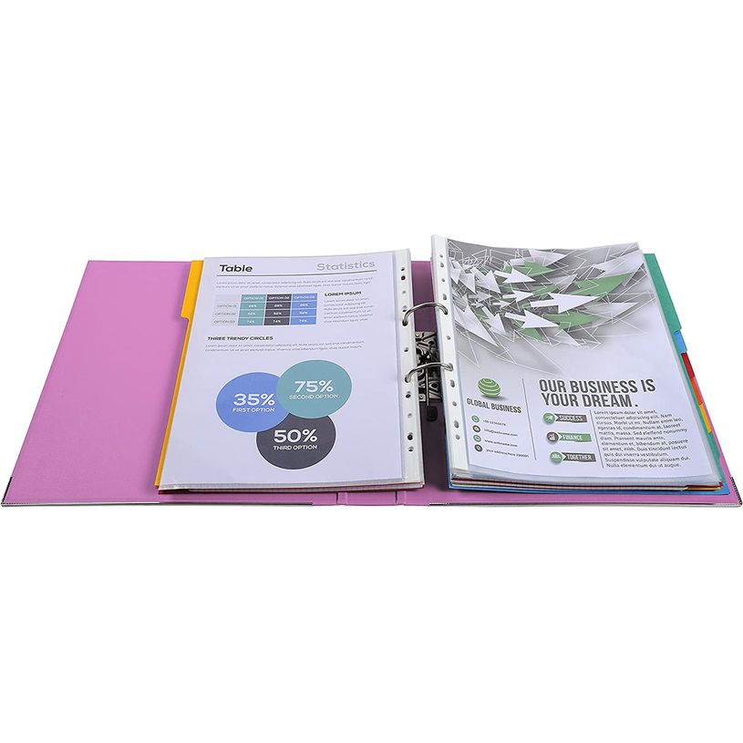 3130630531555-Exacompta Prem'Touch - Classeur à levier - Dos 50 mm - A4 Maxi - rose-P_400005018_4-3
