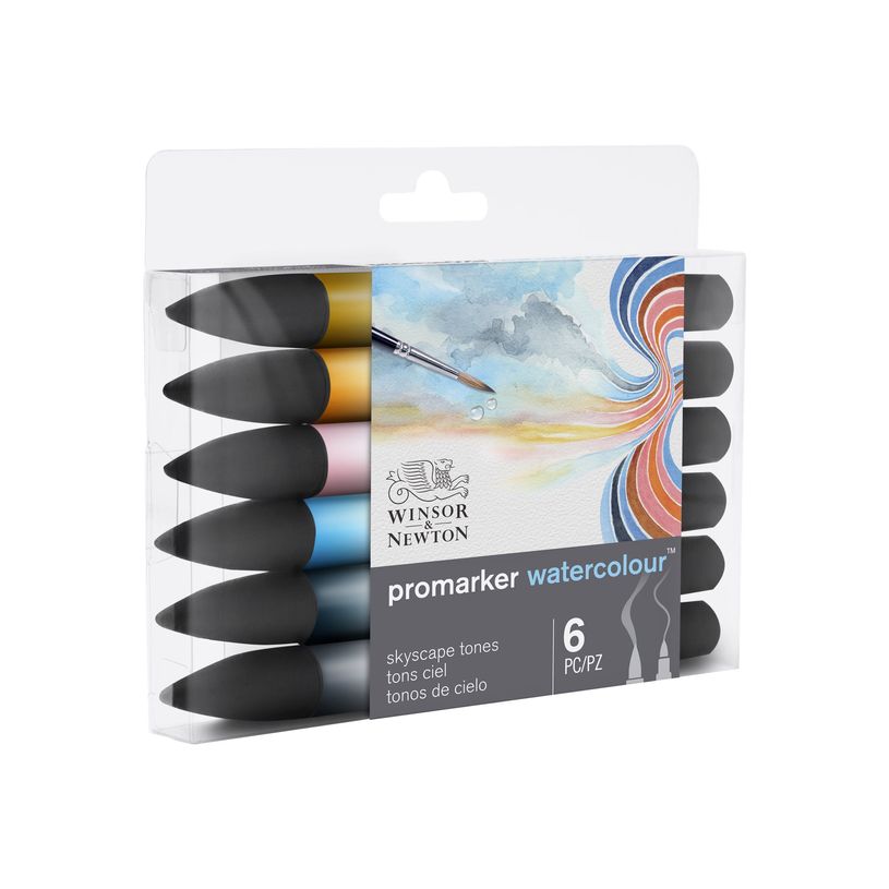 884955073988-ProMarker Watercolour - 6 Marqueurs double pointe - tons ciel-P_400005026_2-2