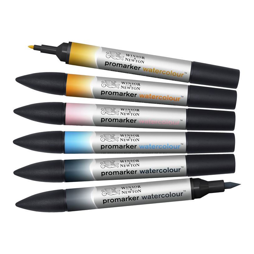 884955073988-ProMarker Watercolour - 6 Marqueurs double pointe - tons ciel-P_400005026_4-0