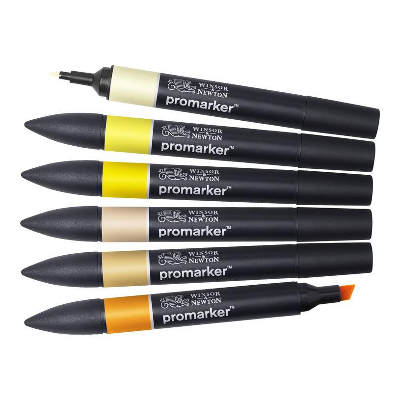 884955073841-ProMarker - 6 Marqueurs double pointe - tons jaunes-P_400005029_4-0