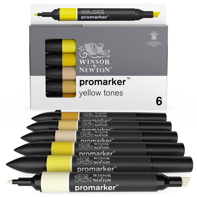 884955073841-ProMarker - 6 Marqueurs double pointe - tons jaunes-P_400005029_5-1