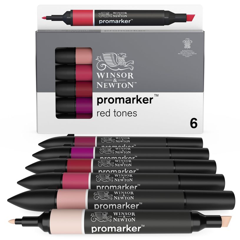 884955073865-ProMarker - 6 Marqueurs double pointe - tons rouges-P_400005031_5-1