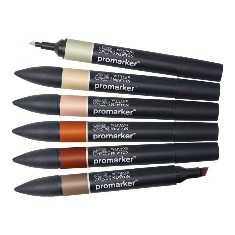 884955073872-ProMarker - 6 Marqueurs double pointe - tons terreux-P_400005032_4-0