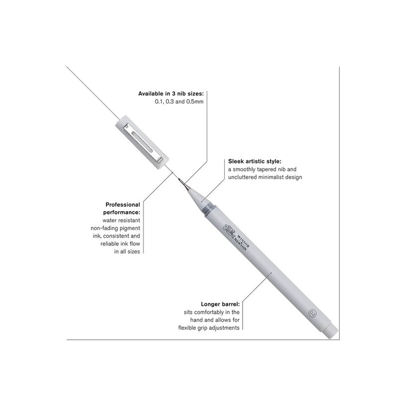 884955070161-Winsor & Newton - Feutre fin 0,3 mm - gris-P_400005057_1-0