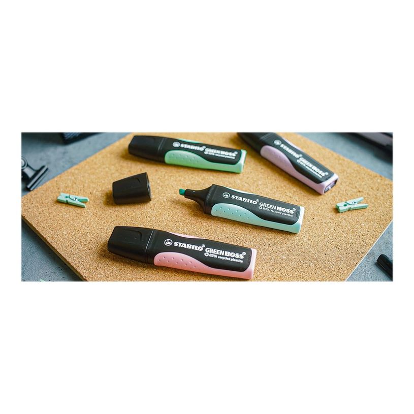 4006381564229-STABILO GREEN BOSS Pastel - Pack de 4 surligneurs - couleurs pastels assorties-P_400005067_1-6