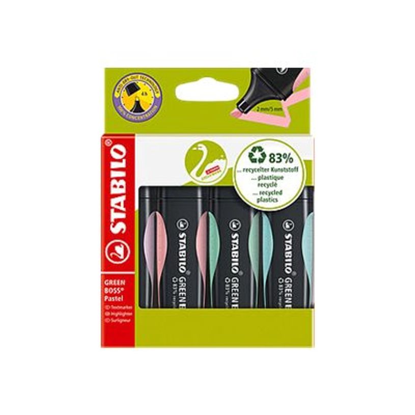 4006381564229-STABILO GREEN BOSS Pastel - Pack de 4 surligneurs - couleurs pastels assorties-P_400005067_2-0