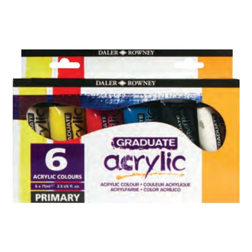 5011386094694-Daler-Rowney Graduate - Peinture acrylique - pack de 6 - 75 ml-P_400005071_1-0