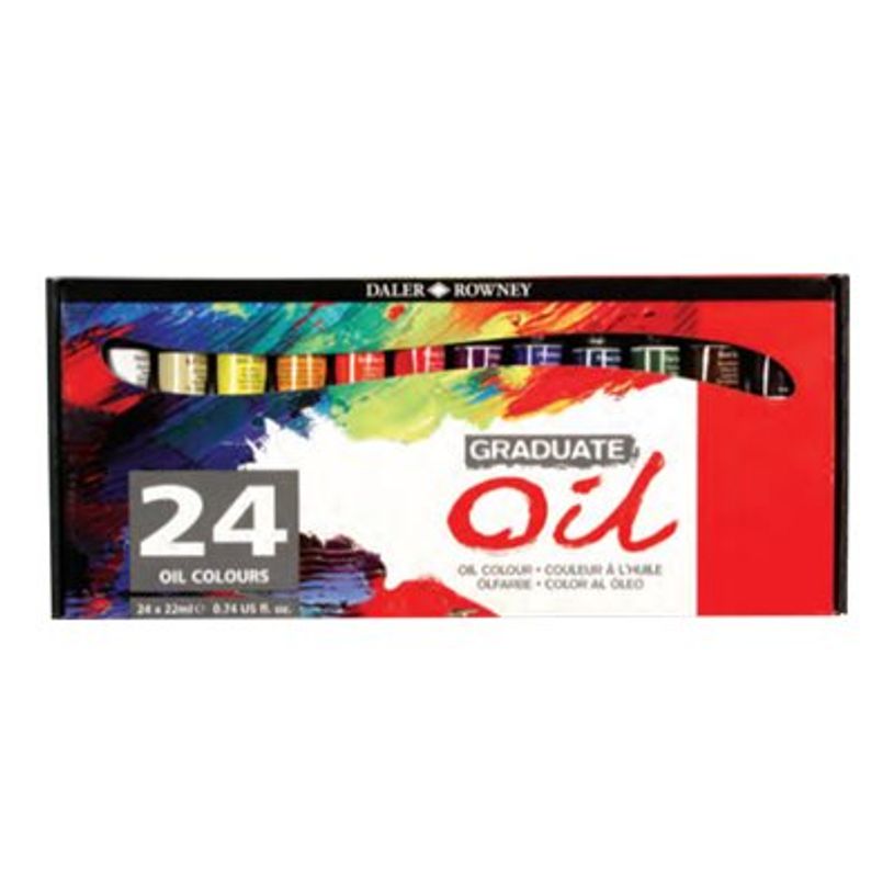 5011386091143-Daler-Rowney Graduate - Peinture à huile - pack de 24 - 22 ml-P_400005254_1-0