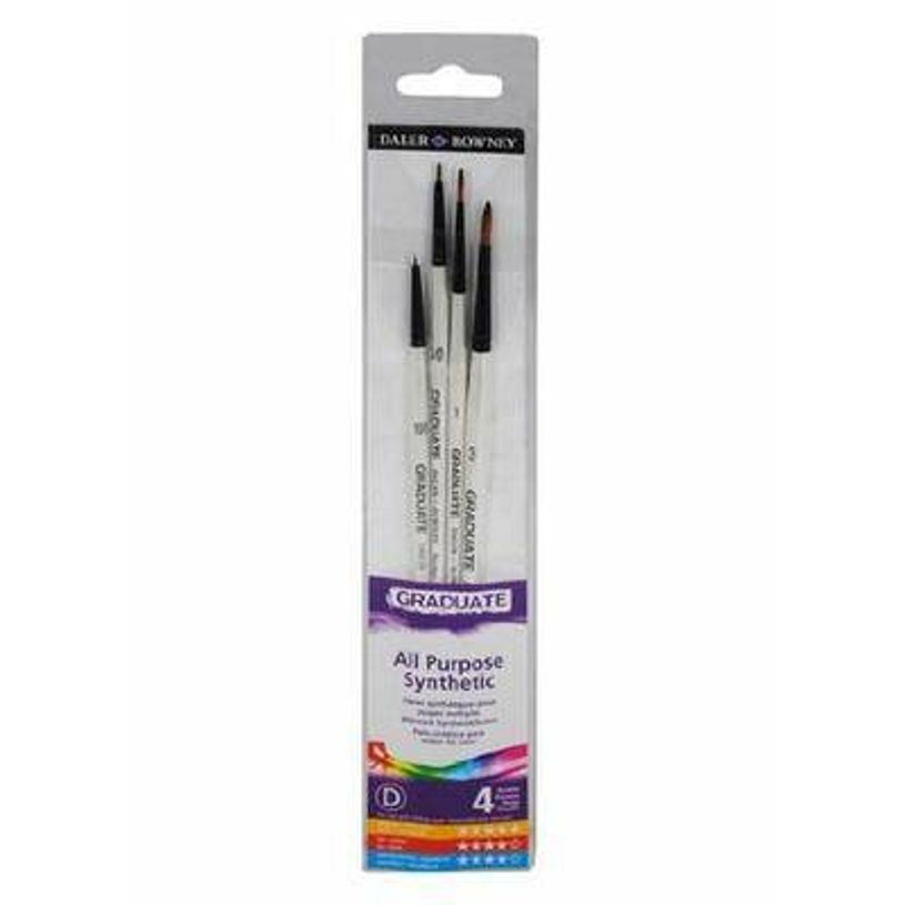 5011386081939-Daler-Rowney Graduate - Pack de 4 pinceaux - poil synthétique-P_400005363_1-0