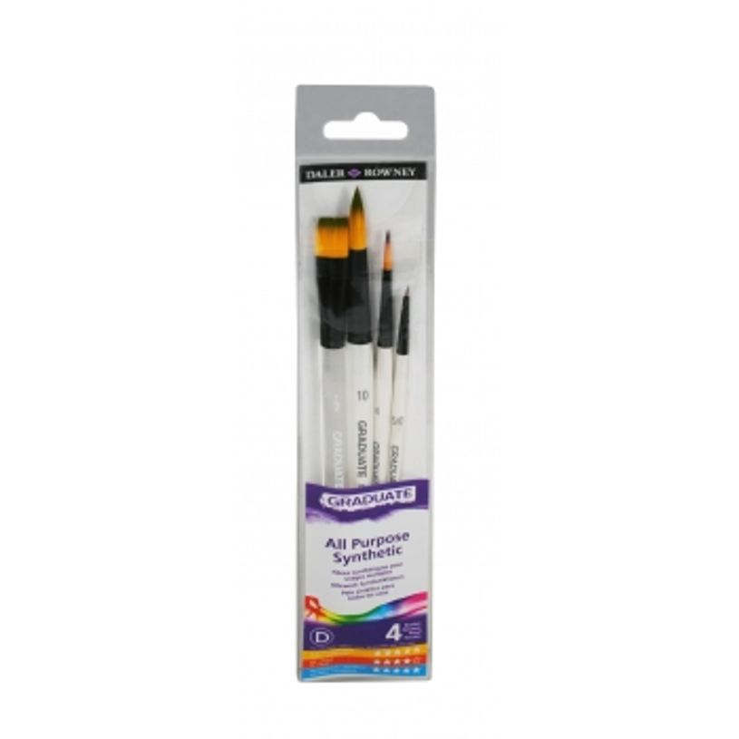 5011386081953-Daler-Rowney Graduate - Pack de 4 pinceaux ronds - poil synthétique-P_400005364_1-0