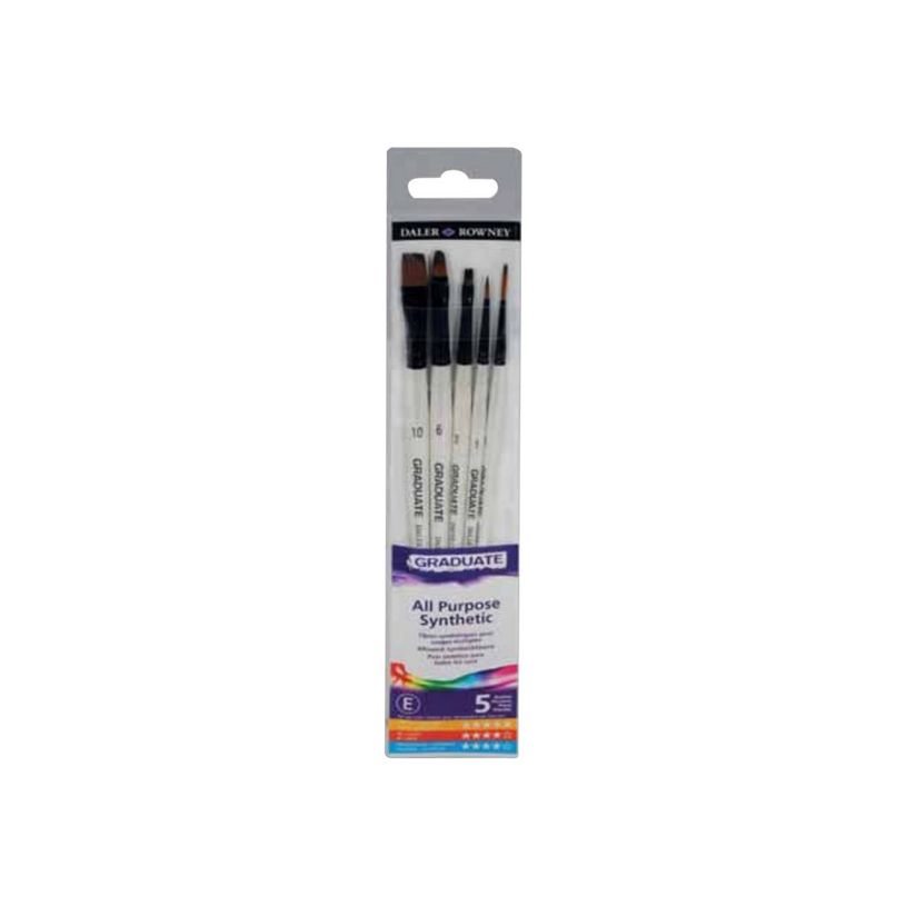 5011386081991-Daler-Rowney Graduate - 5 pinceaux synthétiques-P_400005365_1-0