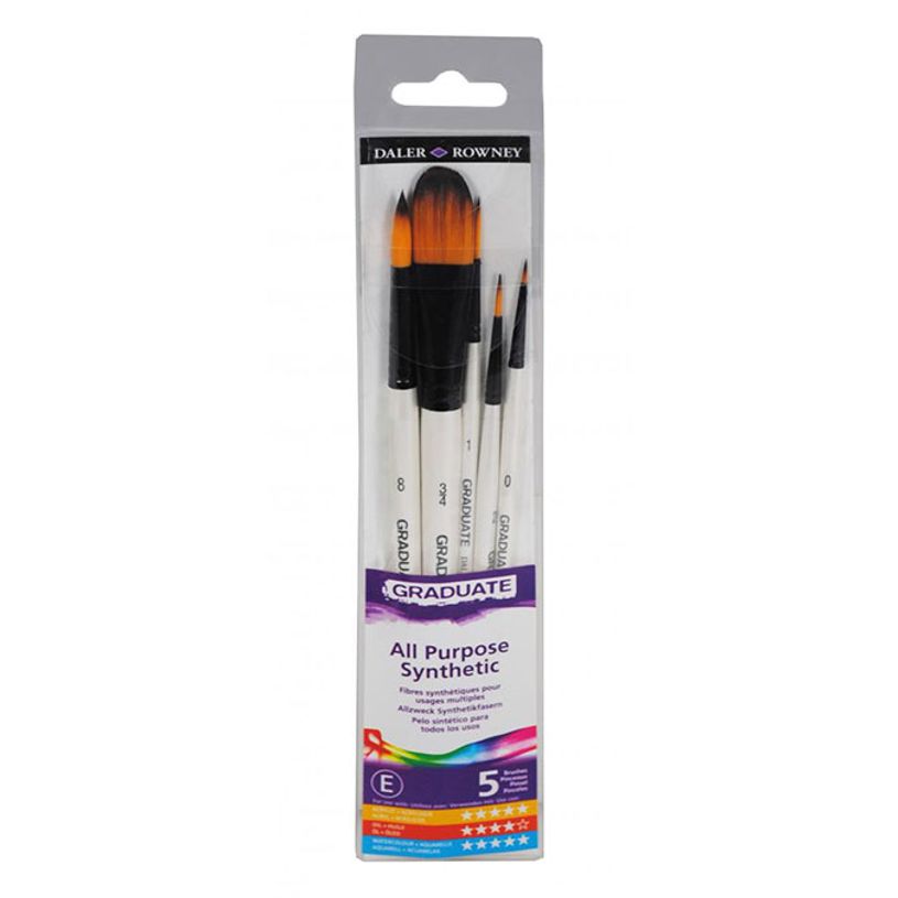5011386082042-Daler-Rowney Graduate Landscape - Pack de 5 pinceaux - poil synthétique-P_400005367_1-0