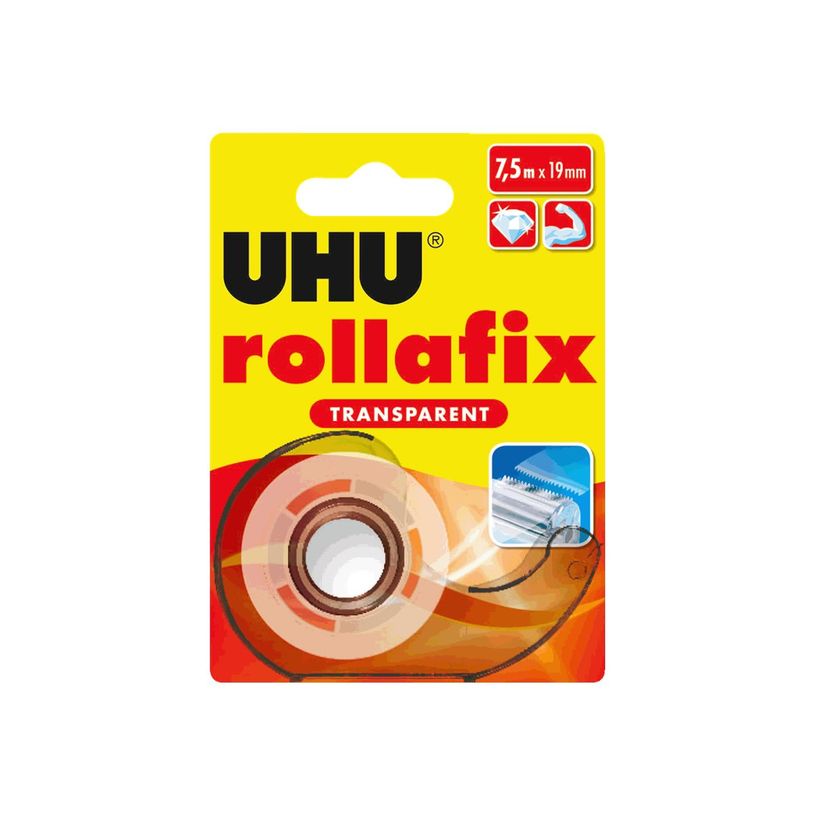 4026700369557-UHU rollafix - Distributeur avec ruban de bureau transparent 19 mm x 7,5 m-P_400005400_1-0