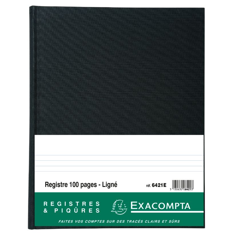 3130630064213-Exacompta - Registre ligné folioté - 25 x 32 cm - 100 pages-P_400005433_2-1