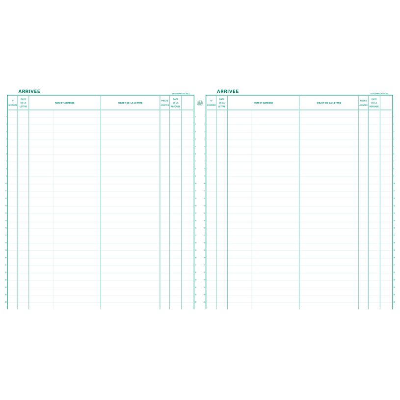 3130632044008-Exacompta - Piqûre Enregistrement du courrier - 32 x 27 cm - 80 pages-P_400005474_4-3