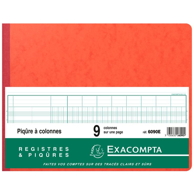 3130632060909-Exacompta - Piqûre comptable - 9 colonnes par page - 25 x 32 cm - 80 pages-P_400005483_2-1