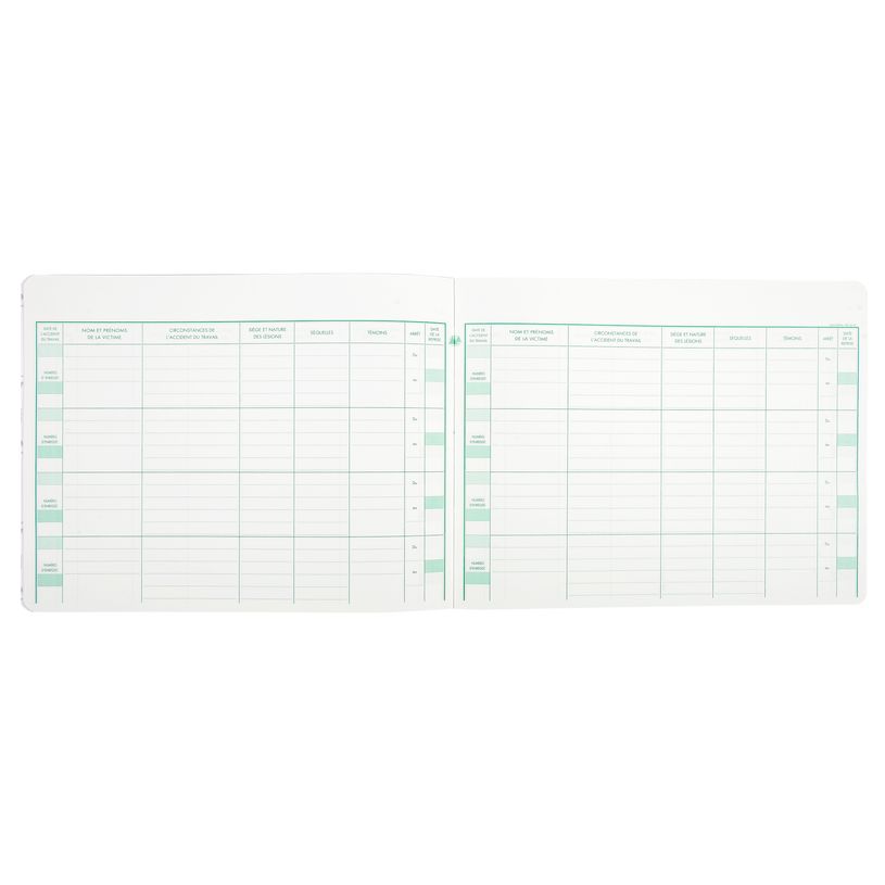 3130632066192-Exacompta - Piqûre 24 x 32 cm - Registre des accidents de travail - 20 pages-P_400005488_4-3