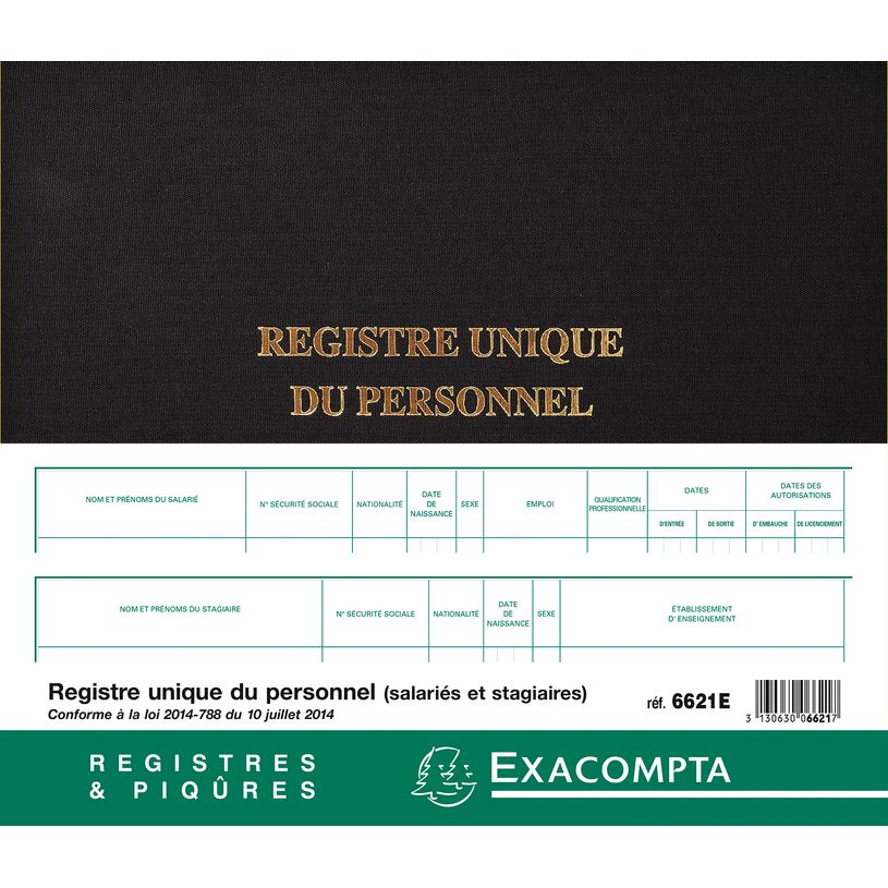 3130630066217-Exacompta - Registre unique du personnel - 27 x 32 cm - 100 pages-P_400005489_2-1