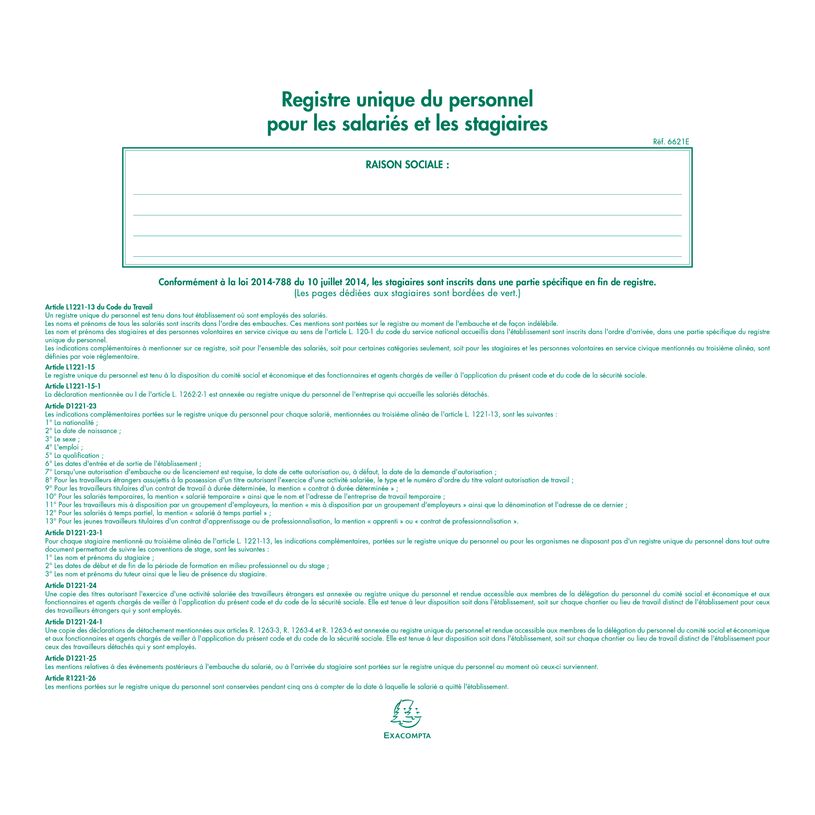 3130630066217-Exacompta - Registre unique du personnel - 27 x 32 cm - 100 pages-P_400005489_3-2