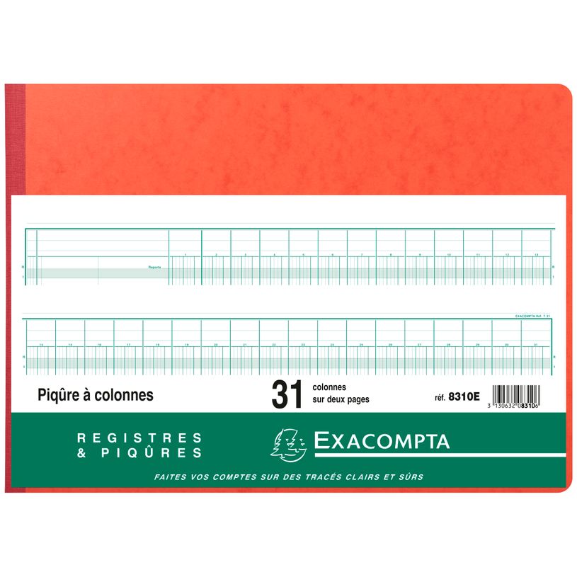 3130632083106-Exacompta - Piqûre comptable - 31 colonnes sur 2 pages - 28 x 38 cm - 80 pages-P_400005495_3-2