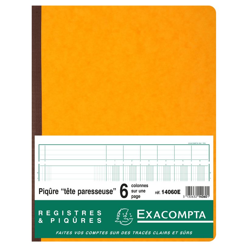 3130632140601-Exacompta - Piqûre à tête paresseuse - 6 colonnes sur 1 page - 32 x 25 cm - 80 pages-P_400005500_2-1
