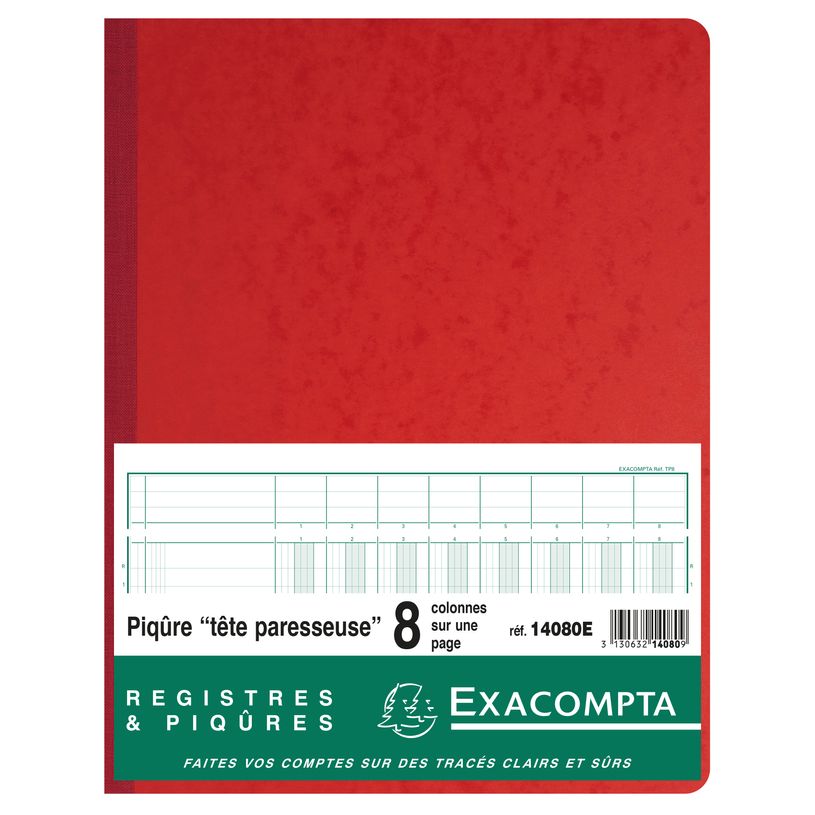3130632140809-Exacompta - Piqûre à tête paresseuse - 8 colonnes sur 1 page - 32 x 25 cm - 80 pages-P_400005505_2-1