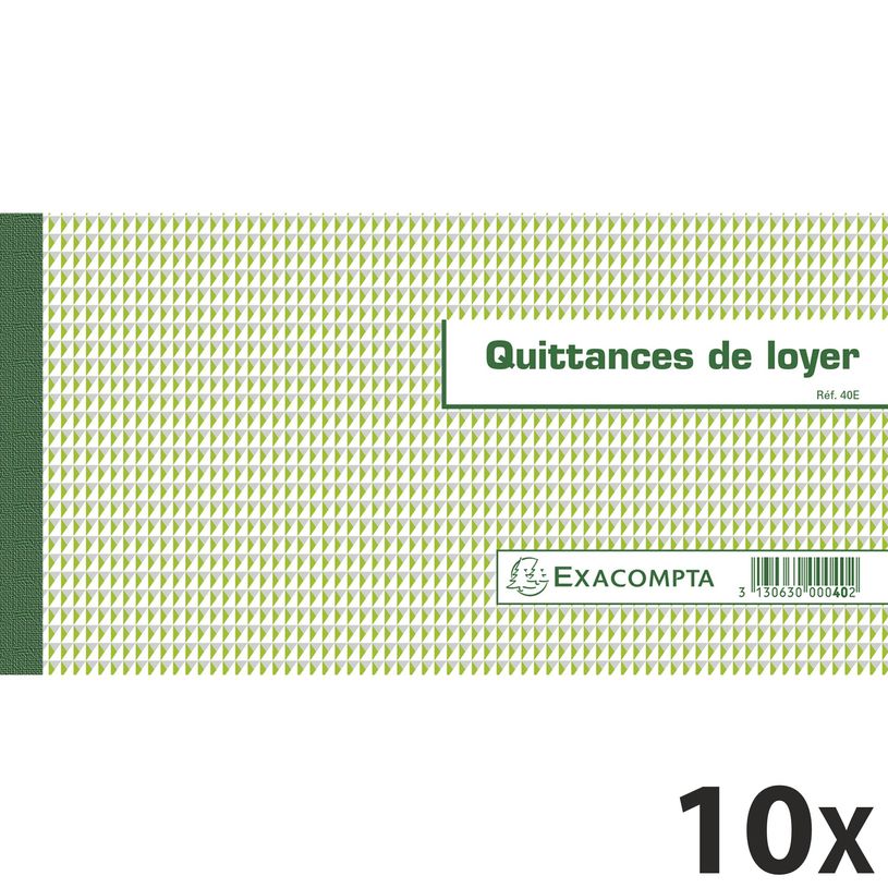 3130633000409-Exacompta -10 Manifolds Carnets de quittances de loyer - 13,5 x 18,5 cm-P_400005533_1-0