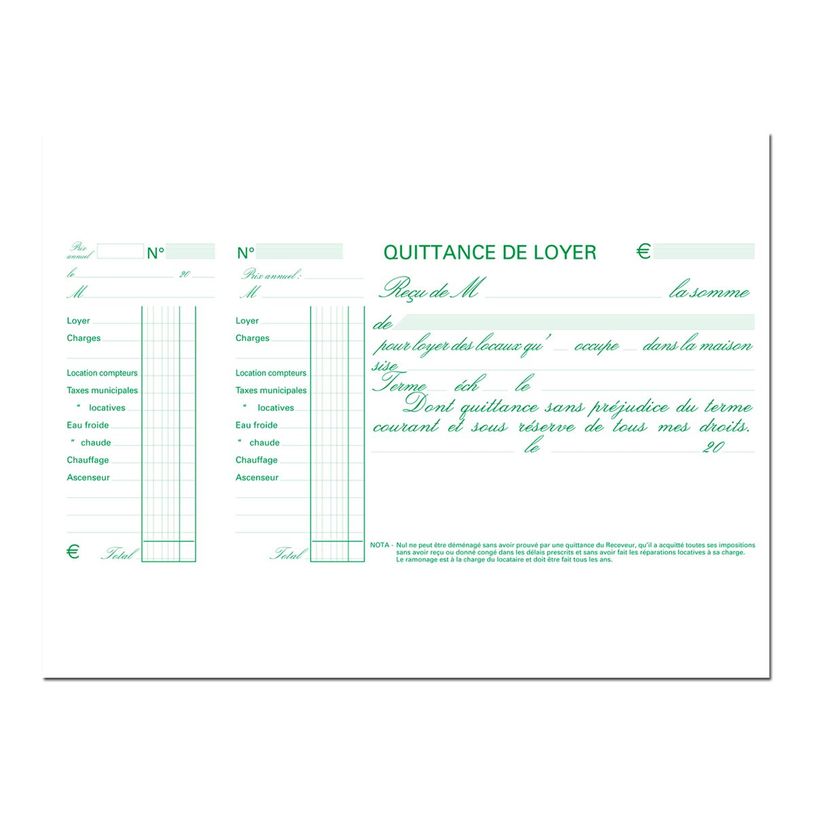 3130633000409-Exacompta -10 Manifolds Carnets de quittances de loyer - 13,5 x 18,5 cm-P_400005533_2-1