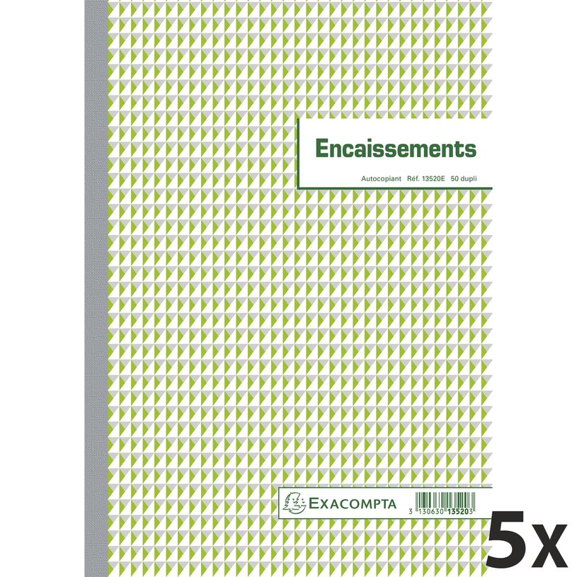 3130632135201-Exacompta - 5 Manifolds Carnets d'encaissement - 50 dupli - A5-P_400005548_1-0